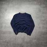 DAMSKI PREMIUM Sweter Bawełna Granatowy Pleciony Tommy Hilfiger Haft