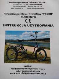Rower rehabilitacyjny trójkołowy