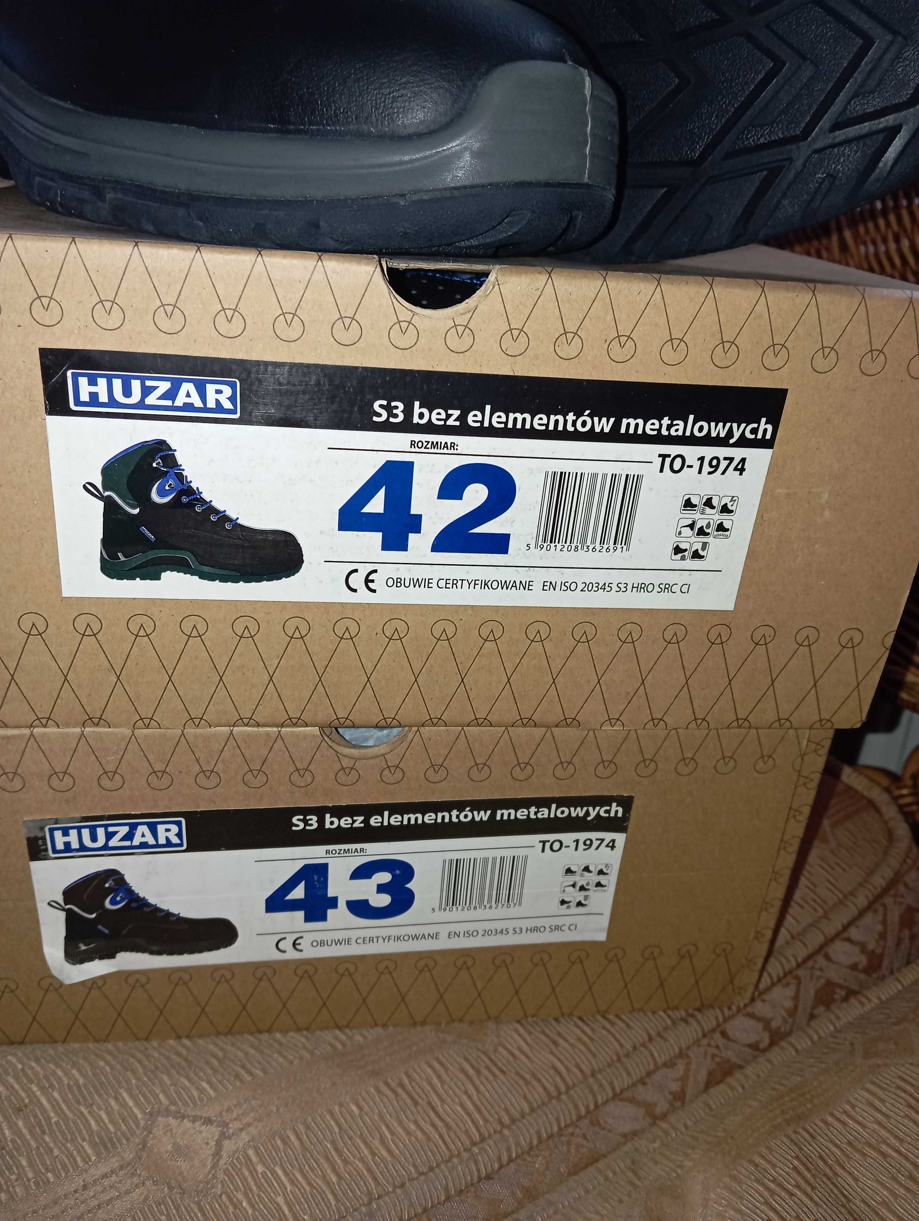 Profesjonalne buty ochronne S3 Huzar Non Metalic