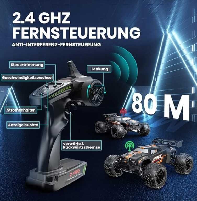 Zdalnie Sterowany Samochód RC 4WD 40kmh LED dla Dzieci i Dorosłych