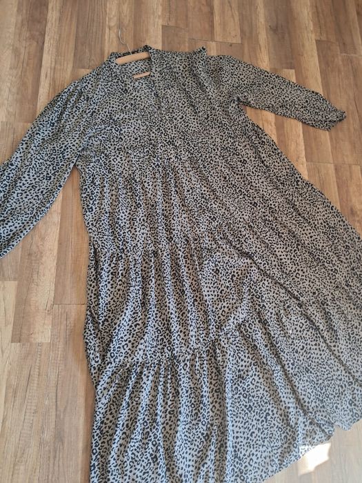 Sukienka długa panterka XXXL oversize plussize maxi 48