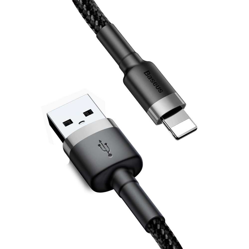 NOVO Cabo Baseus Nylon USB / Lightning QC3.0 2.4A 1M (CALKLF-BG1)
