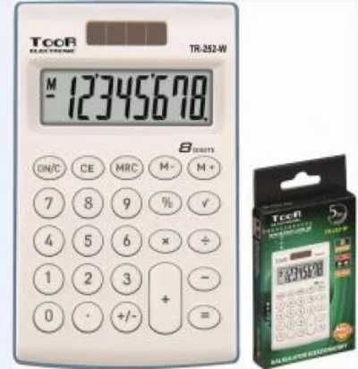 Kalkulator kieszonkowy 8 - pozycyjny TR - 252 - W TOOR