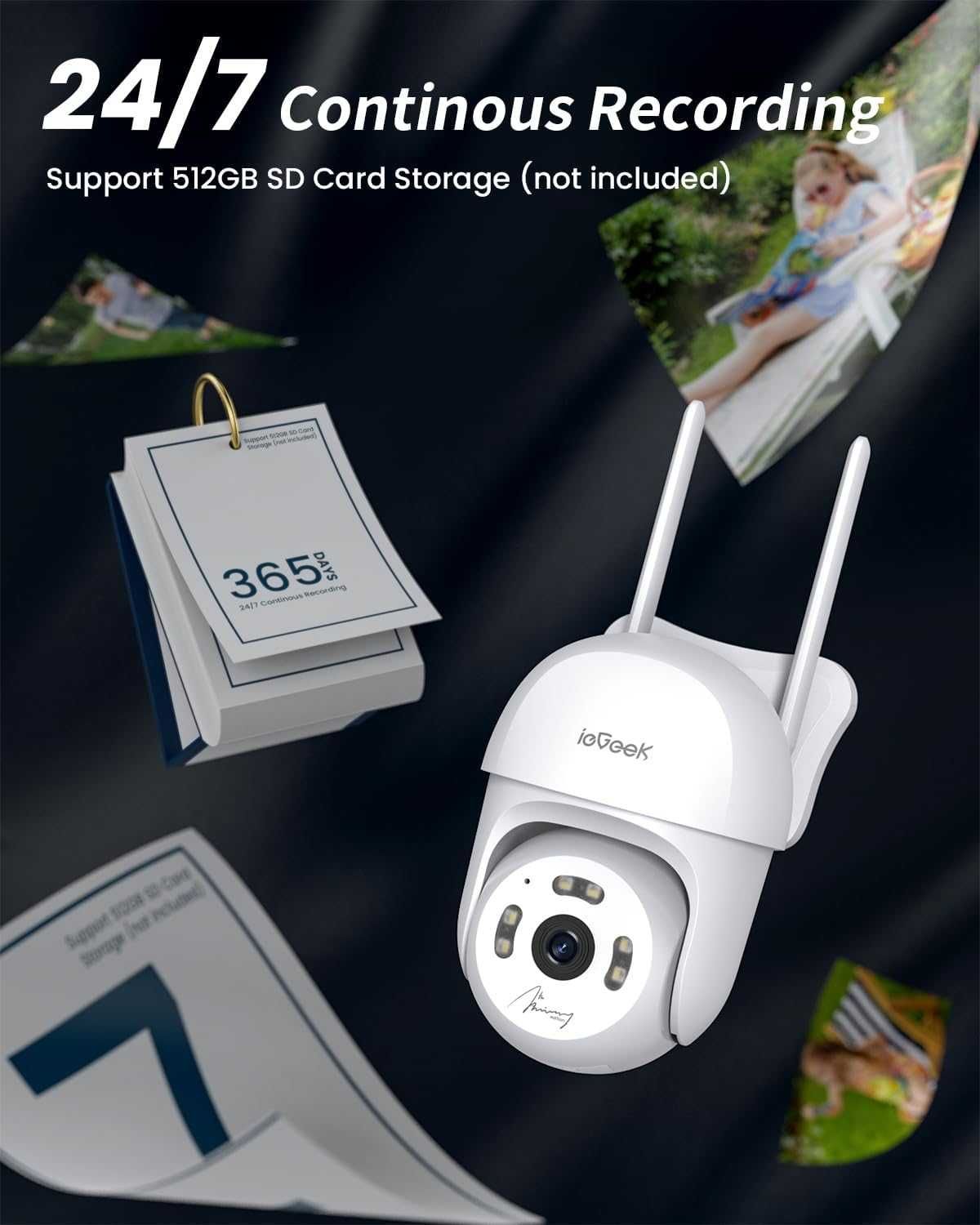 Kamera IP zewnętrzna obrotowa ieGeek IE60 4MPx WIFI FULL HD