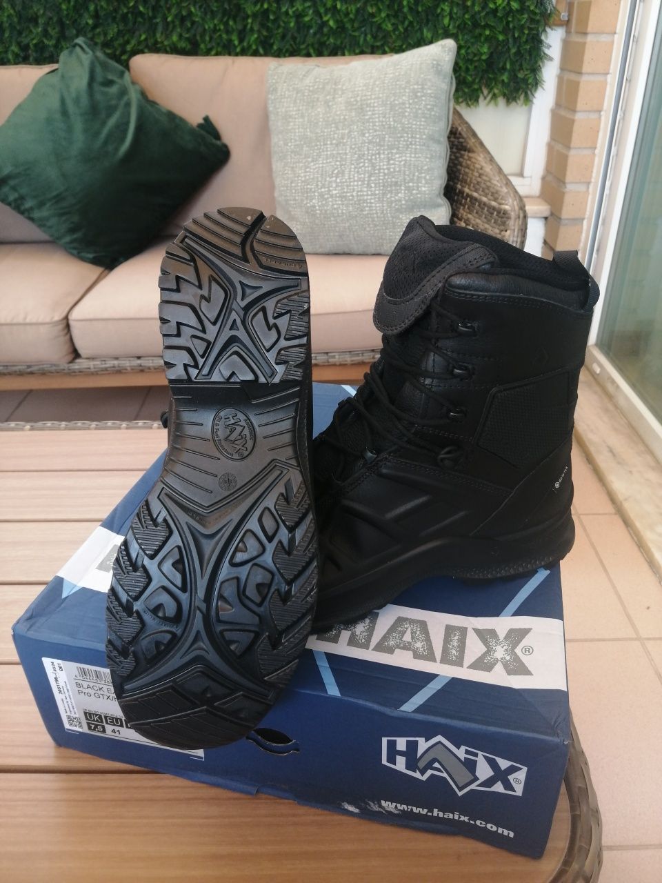 Botas Táticas Haix Black Eagle Tactical Gore Tex High/Black 2. 1