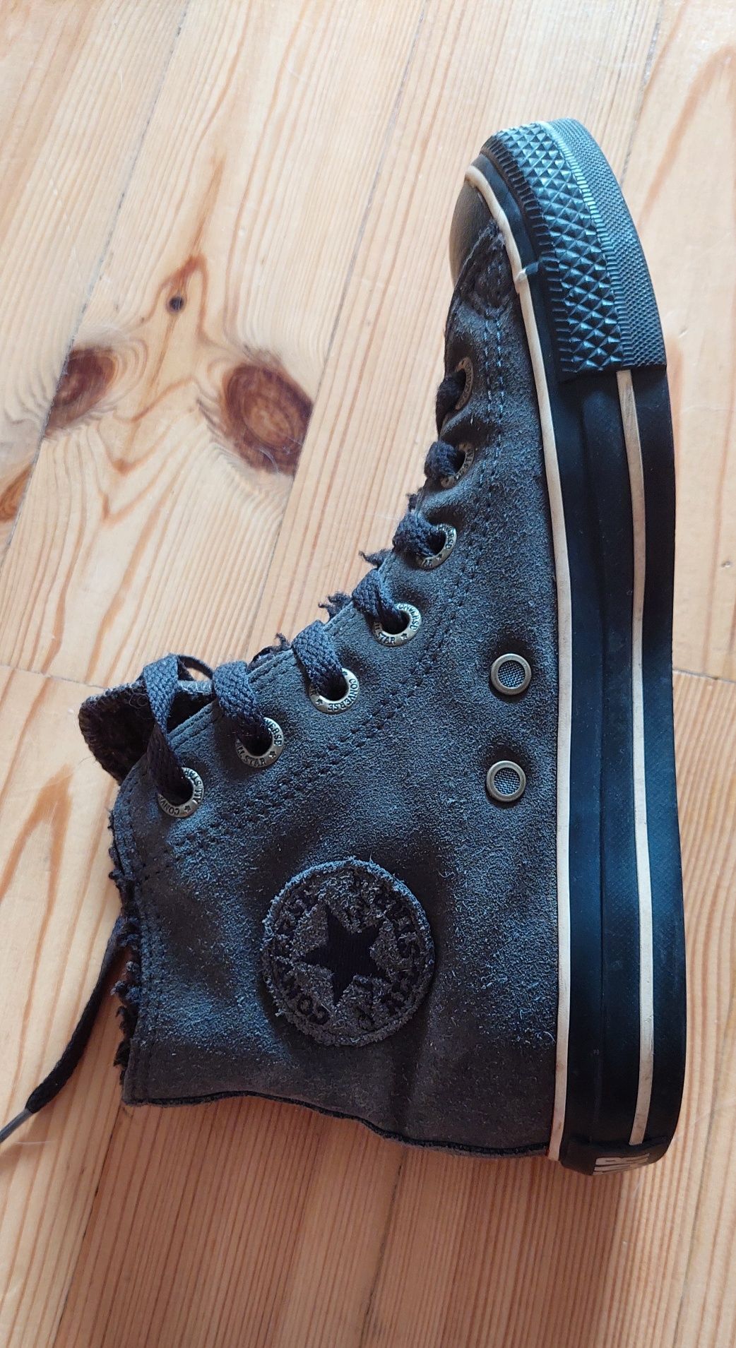 Утеплені замшеві кеди converse all star.leather