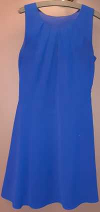 Elegancka sukienka niebieska, chabrowa r. M