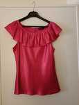 Blusa de cetim, cerimónia, tamanho M.