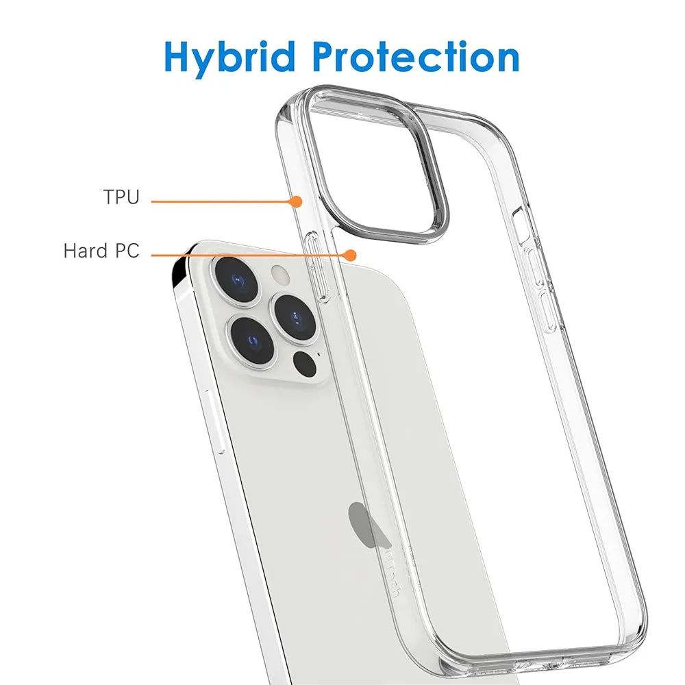 Etui iPhone 13 Pro, JETech, pancerne, przeźroczyste, ochrona aparatu