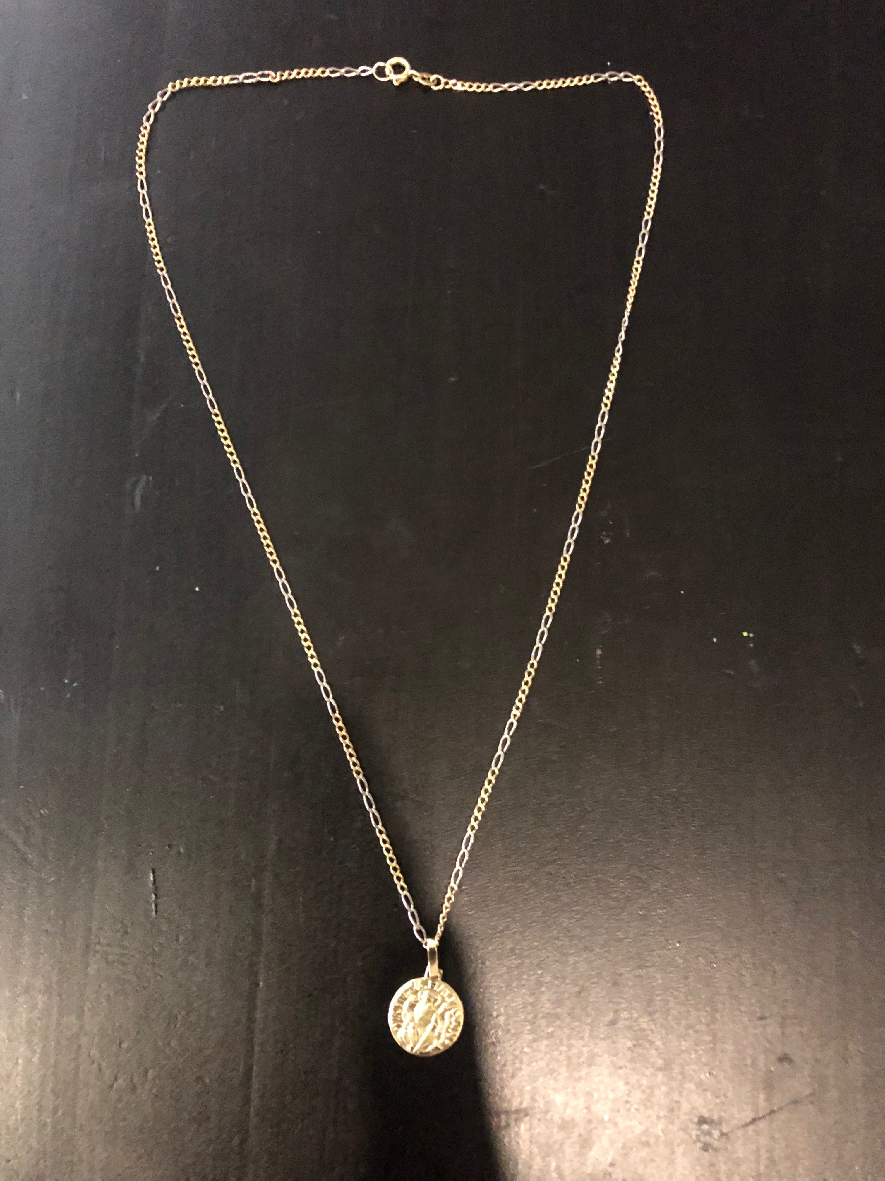 Corrente de ouro amarelo e ouro branco 18k  7,9g