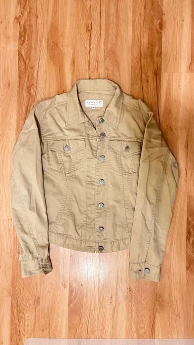 Kurtka beżowa parka rozmiar hennes 34 / 36 narzuta