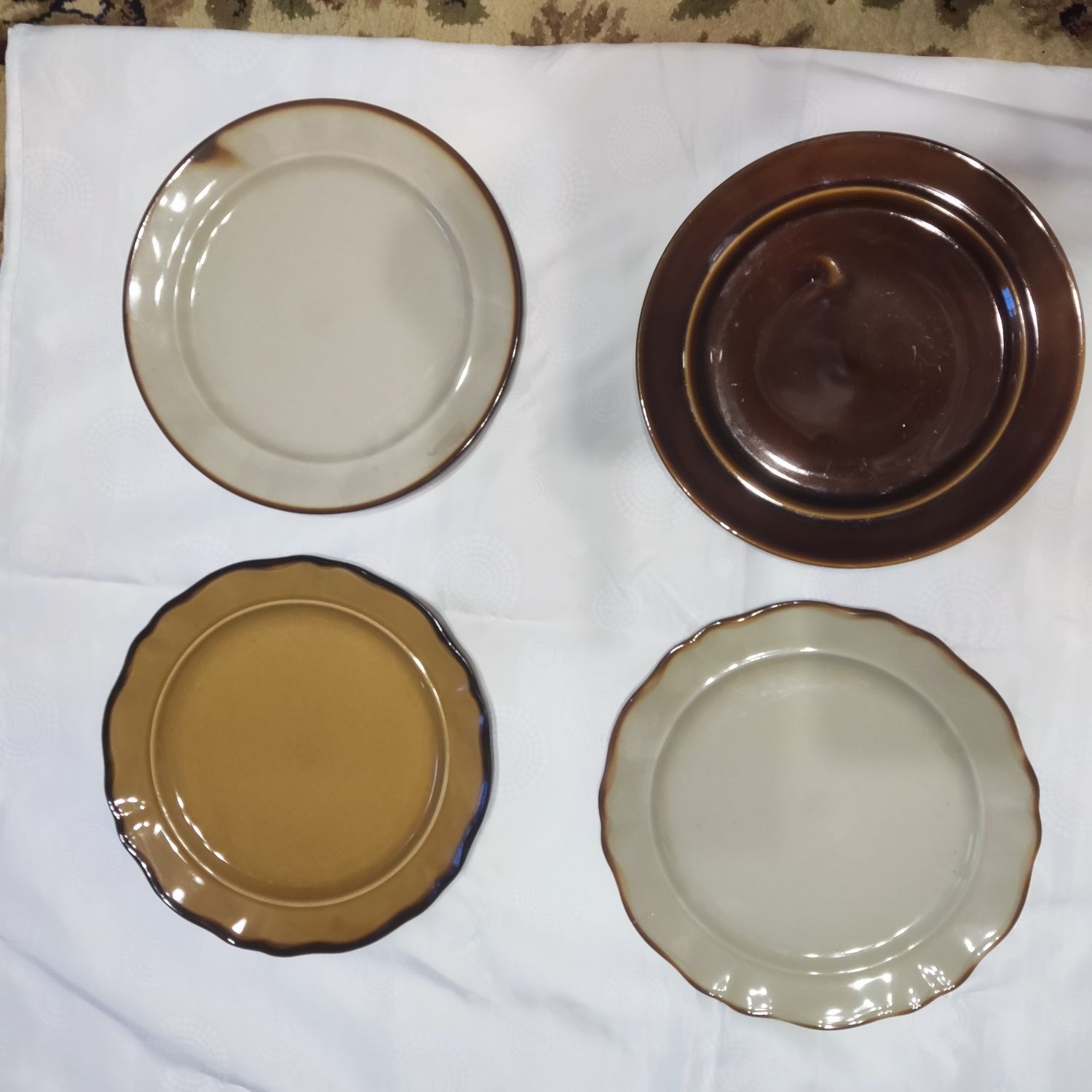 Talerze PRL Pruszków porcelit 14
