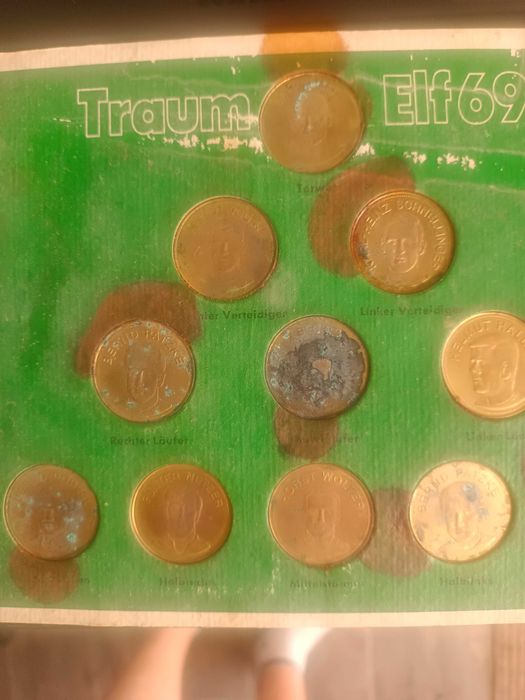 Монеты Football Shell 1969 Dream Eleven 69, чемпионат мира по футболу