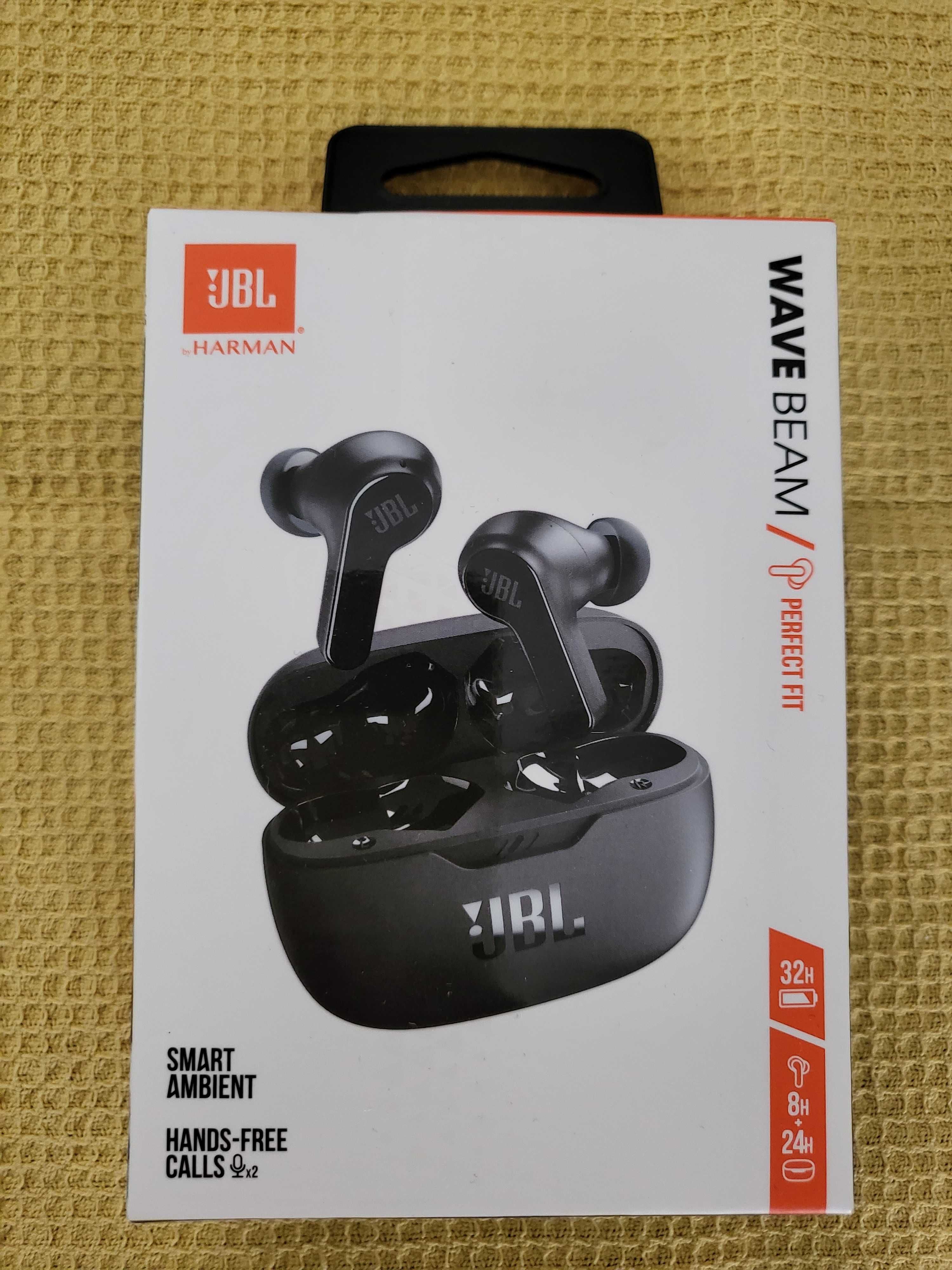 Sluchawki JBL WAVE BEAM. . Biale i czarne. Okazja