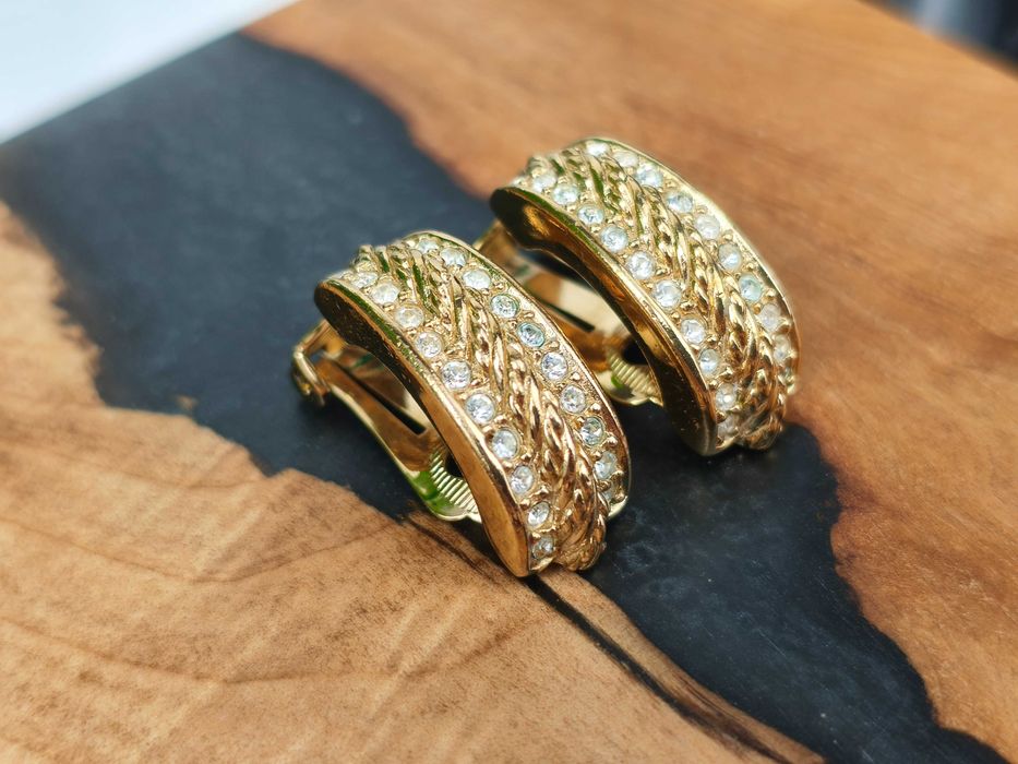 Vintage Kolczyki Dior z Cyrkoniami