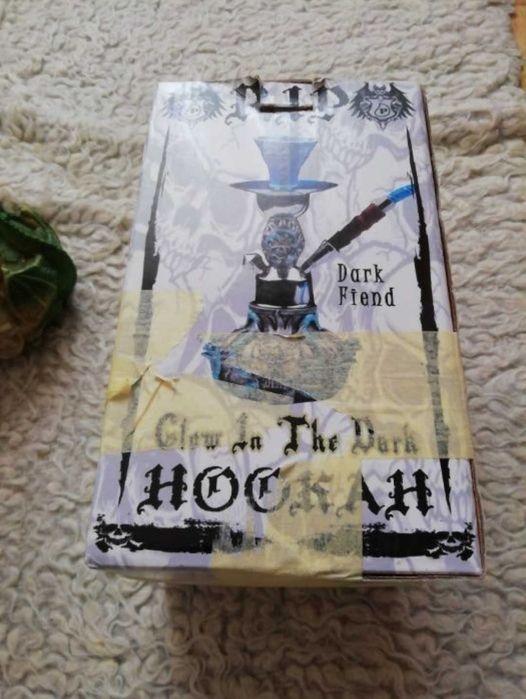 Fajka wodna sheesha skull czacha świecąca Glow In The Dark raz użyta