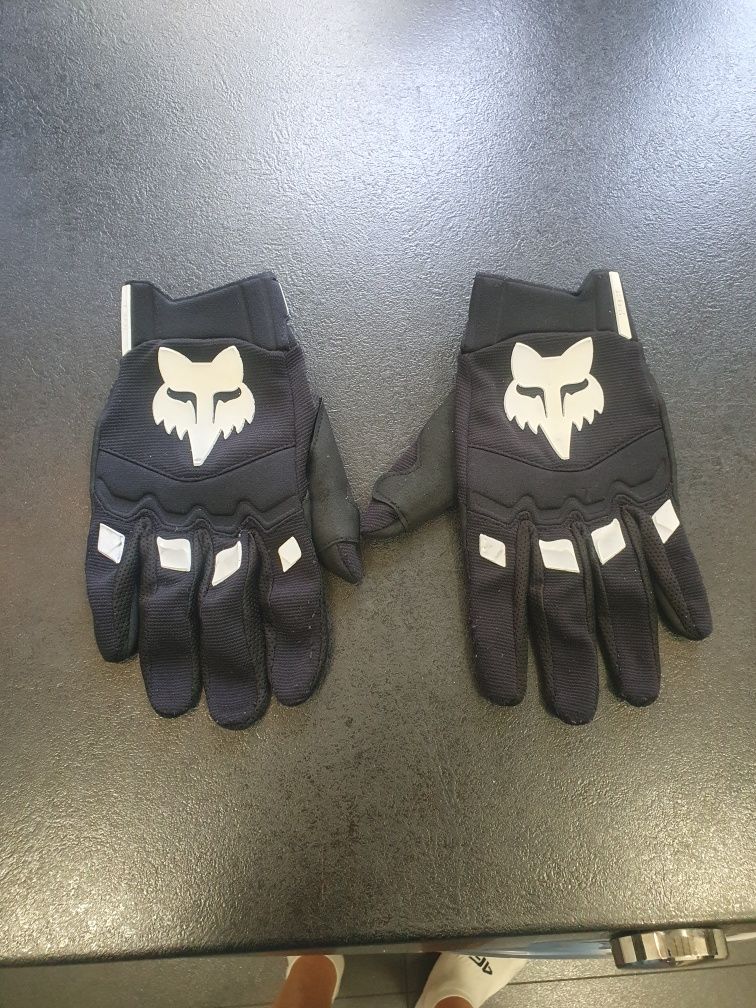 Rękawiczki enduro FOX DIRTPAW BLACK/BLACK/WHITE czarny biały