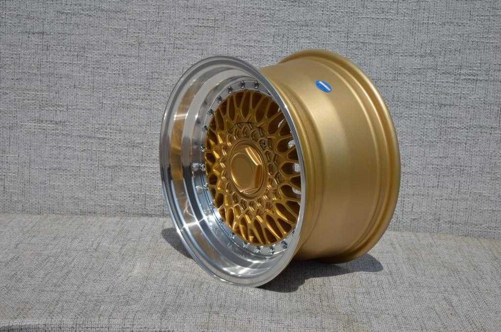 Felgi DARE RS 15" 8J ET15 4x100/108 Gold / Silver Rivets