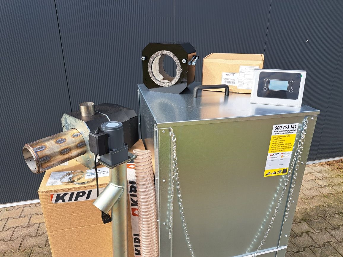 Zestaw Kipi 10 kW 100 m2 do modernizacji przeróbki kotła pieca pellet