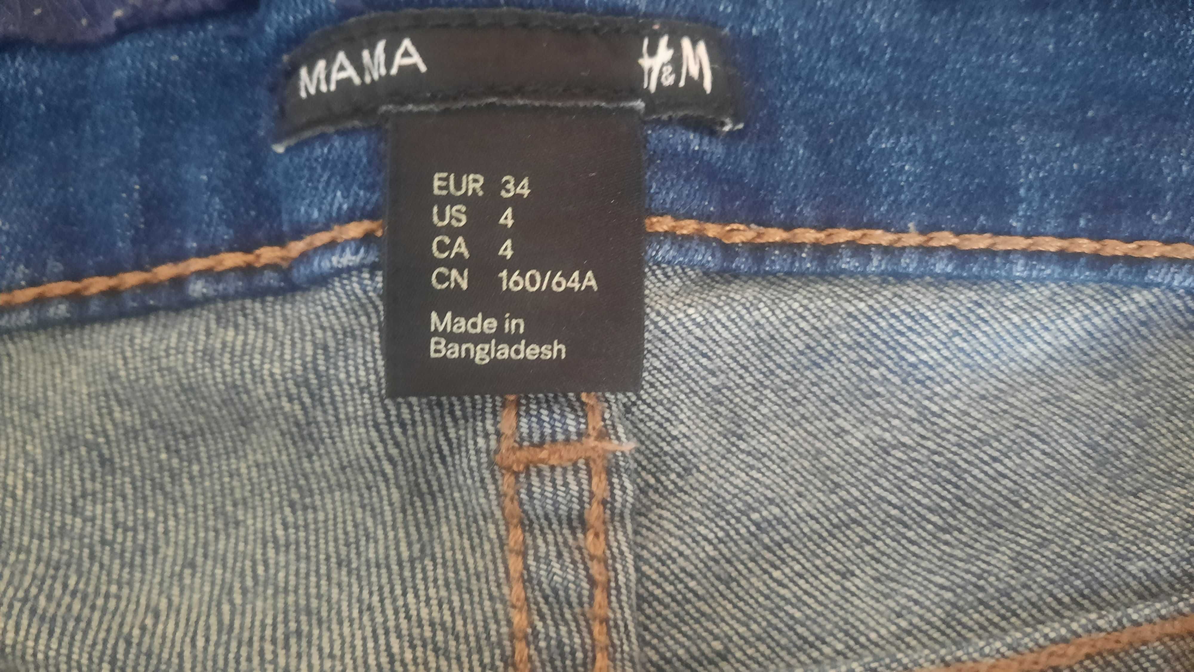 Spodnie ciążowe jeans H&M rozmiar 34