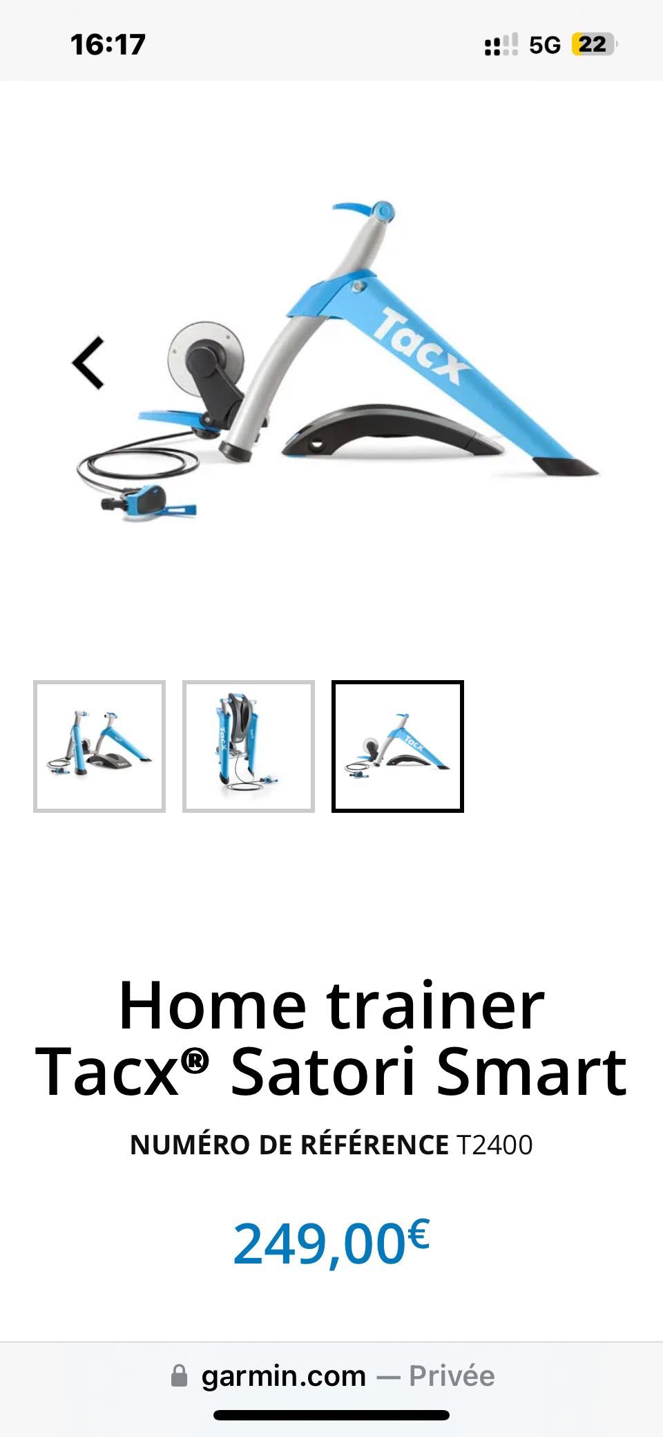 Home trainer tacx satori smart