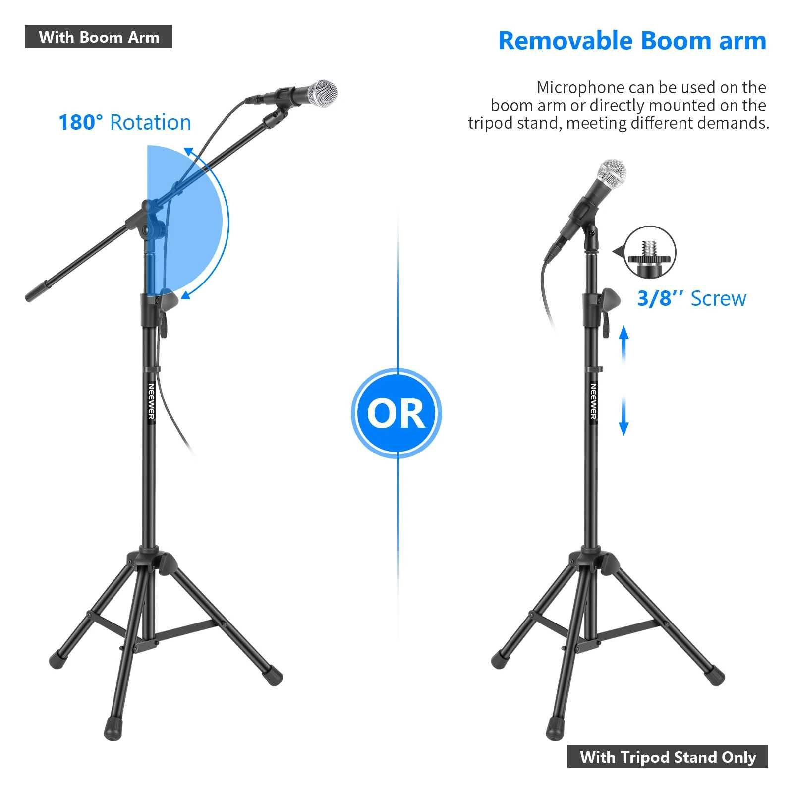 Штатив-тринога, тримач для мікрофону Neewer pro microphone  boom stand