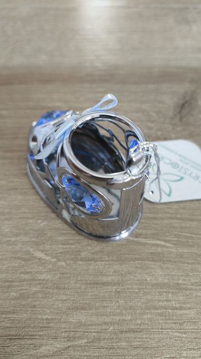 Bucik z kryształami swarovskiego, idealny prezent na chrzest/ roczek