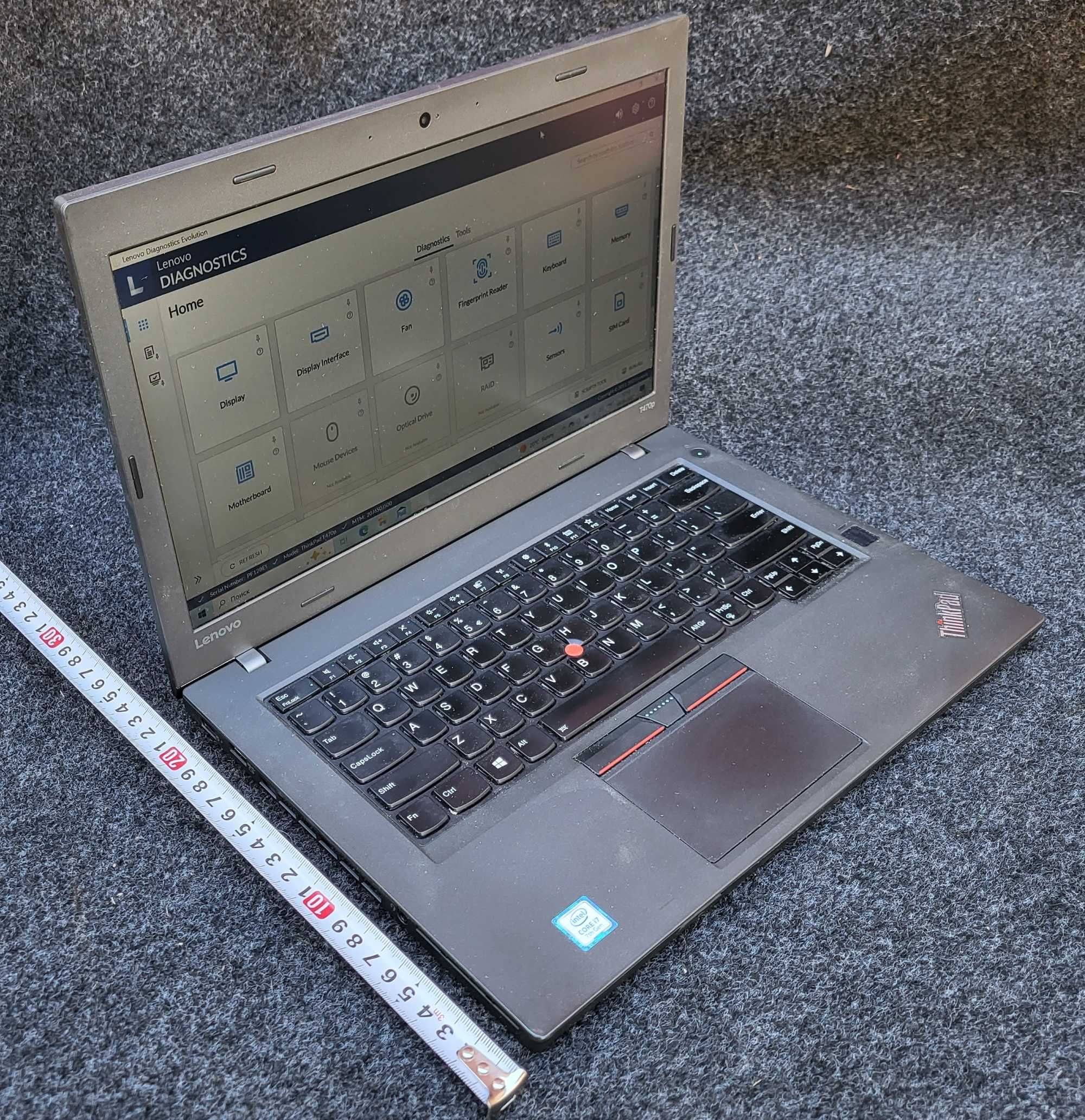 Надійний ноутбук ThinkPad T470, i7-7700HQ, 16Gb, 512Gb SSD, 3G (сімка)