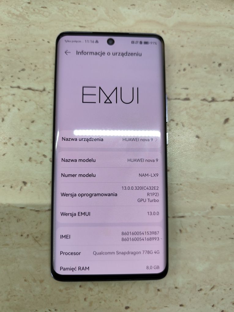 Sprzedam Huawei Nova 9 Bardzo dobry stan