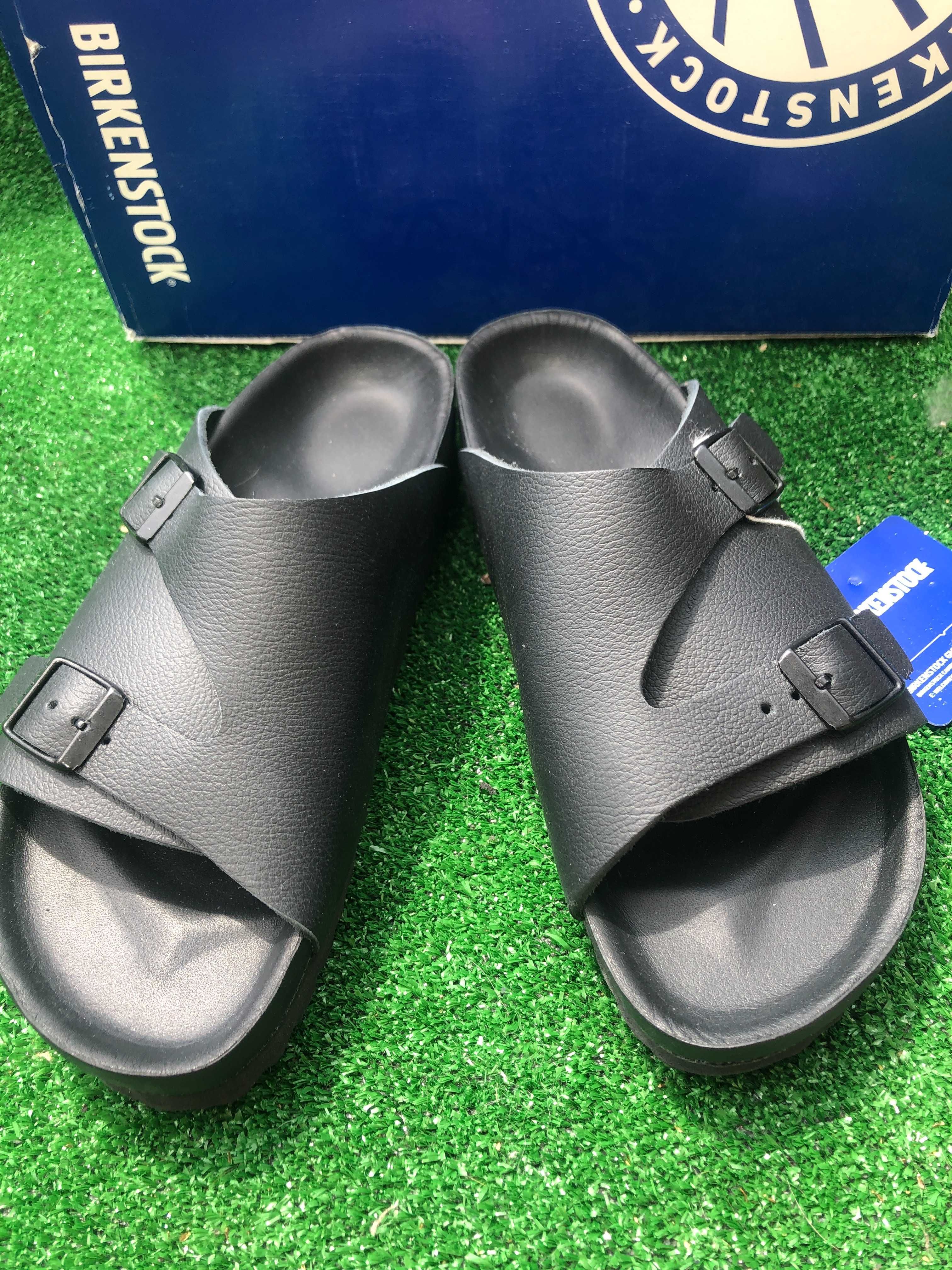 Сланцы шлепки birkenstock zurich 36/37/39/40/41  кожа черные и белые