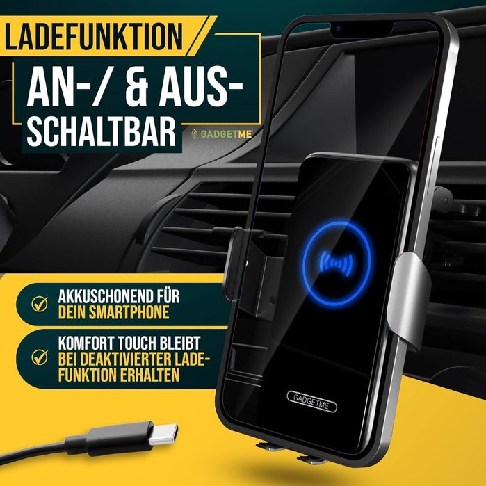 Gadgetme 15W Uchwyt samochodowy na telefon komórkowy z ładowarką