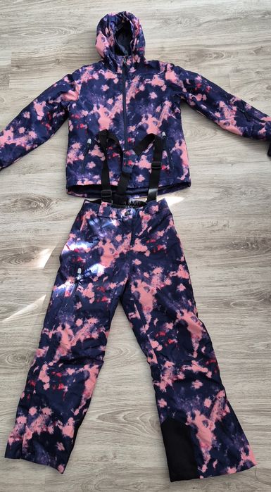 Komplet narciarski dla dziewczynki Crivit Lidl 134/140cm granat różowy