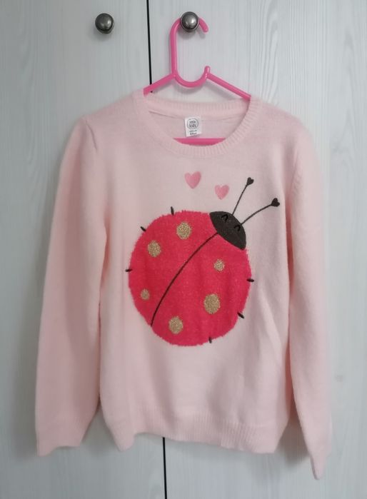 NOWY Sweter dziewczęcy z Biedronką Pepco rozmiar 134