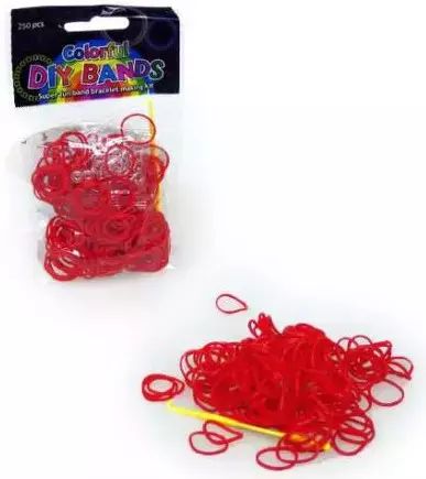 Gumki 250 czerwone do robienia bransoletek.  p12   HIPO/ cena za 1szt.