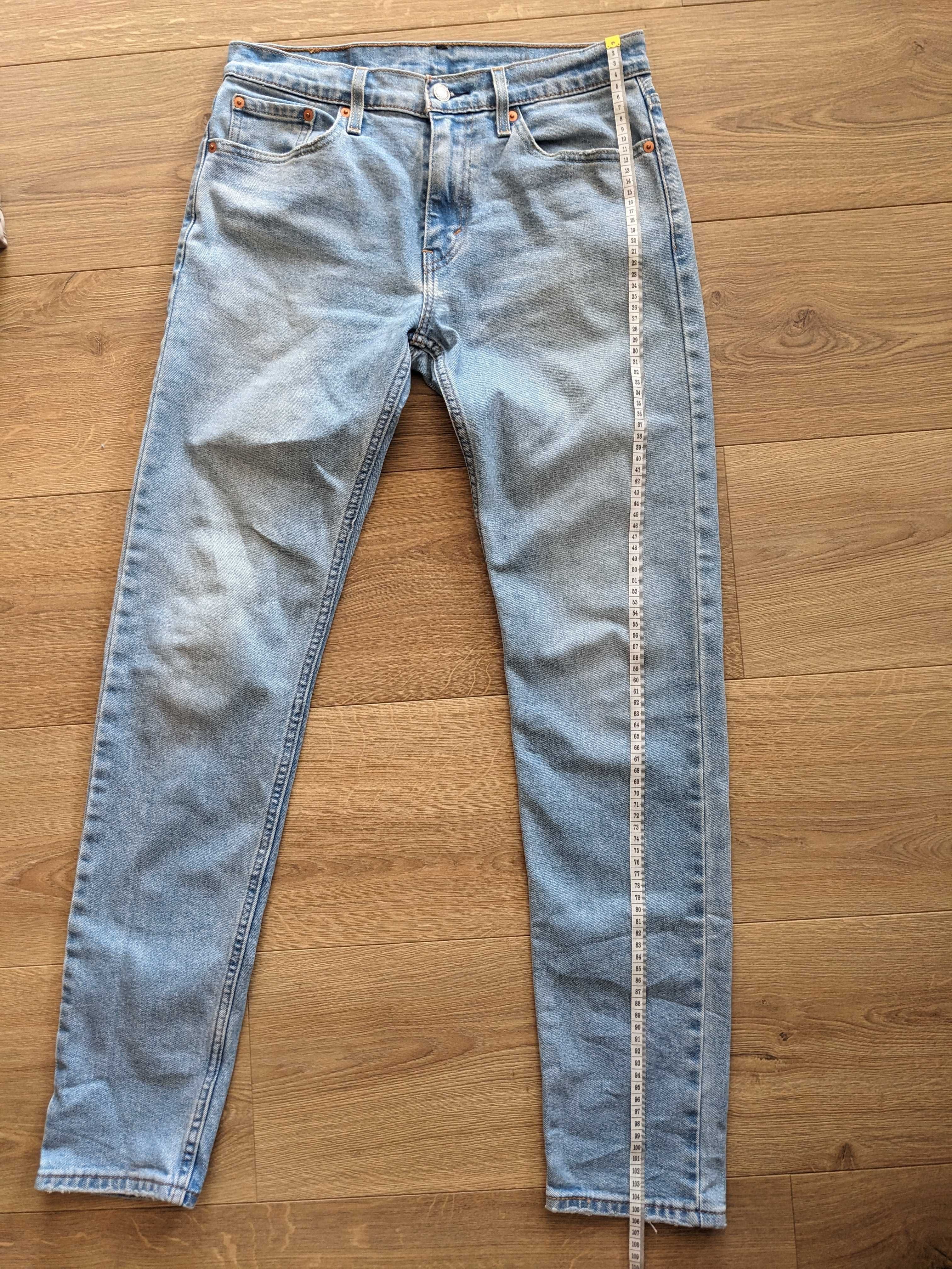 Męskie jeansy Levis 512 niebieskie spodnie W30 L34