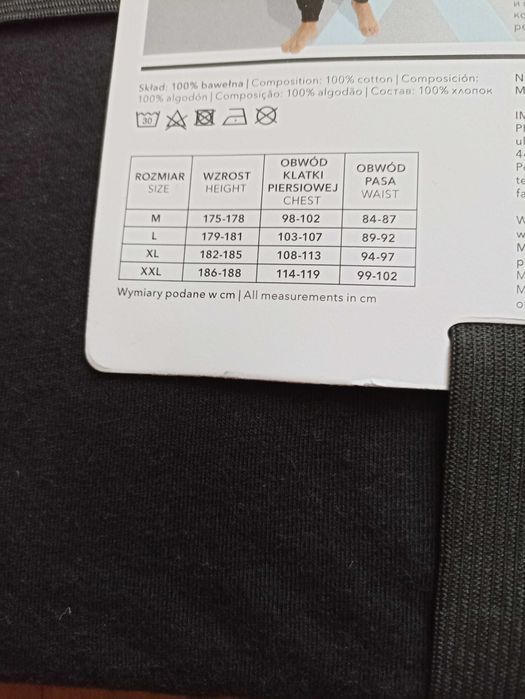 Piżama męska z tom&rose czarna Prestige XL xxl nowa