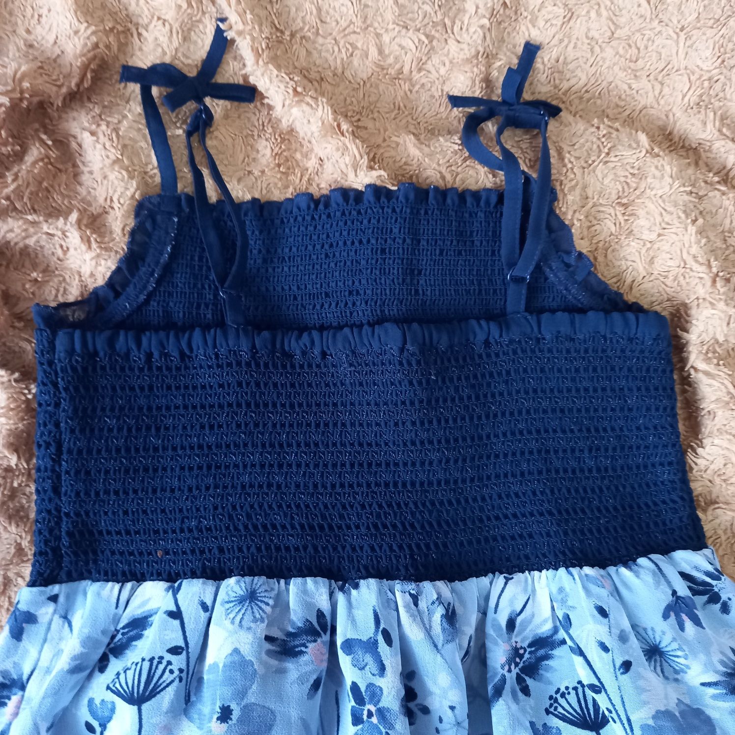 Блакитна сукня з квітковим принцом для дівчаток 10-12 років