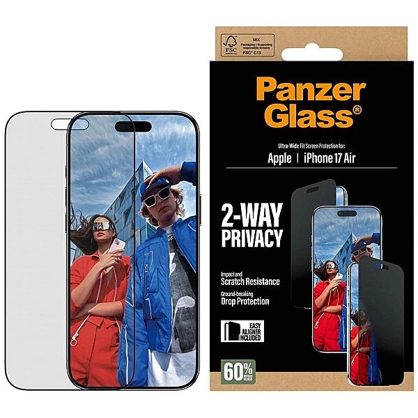 Szkło prywatyzujące PanzerGlass Ultra-Wide Fit EasyAligner na na iPhon