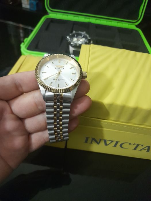 Relógio invicta original prata com dourado na caixa