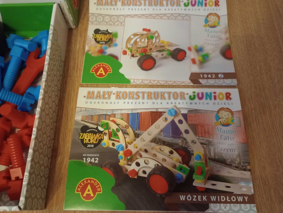 MAŁY KONSTRUKTOR Junior 3w1 Wózek Widłowy ZESTAW