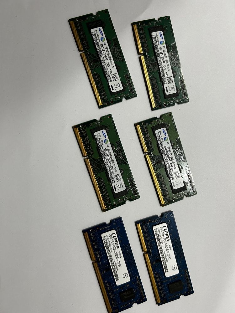 6x RAM 2GB DDR3 1333Mhz SO-DIMM