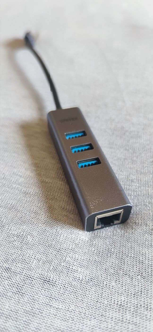 Unitek H1906A Hub USB-A 3.1 3 porty USB + RJ45