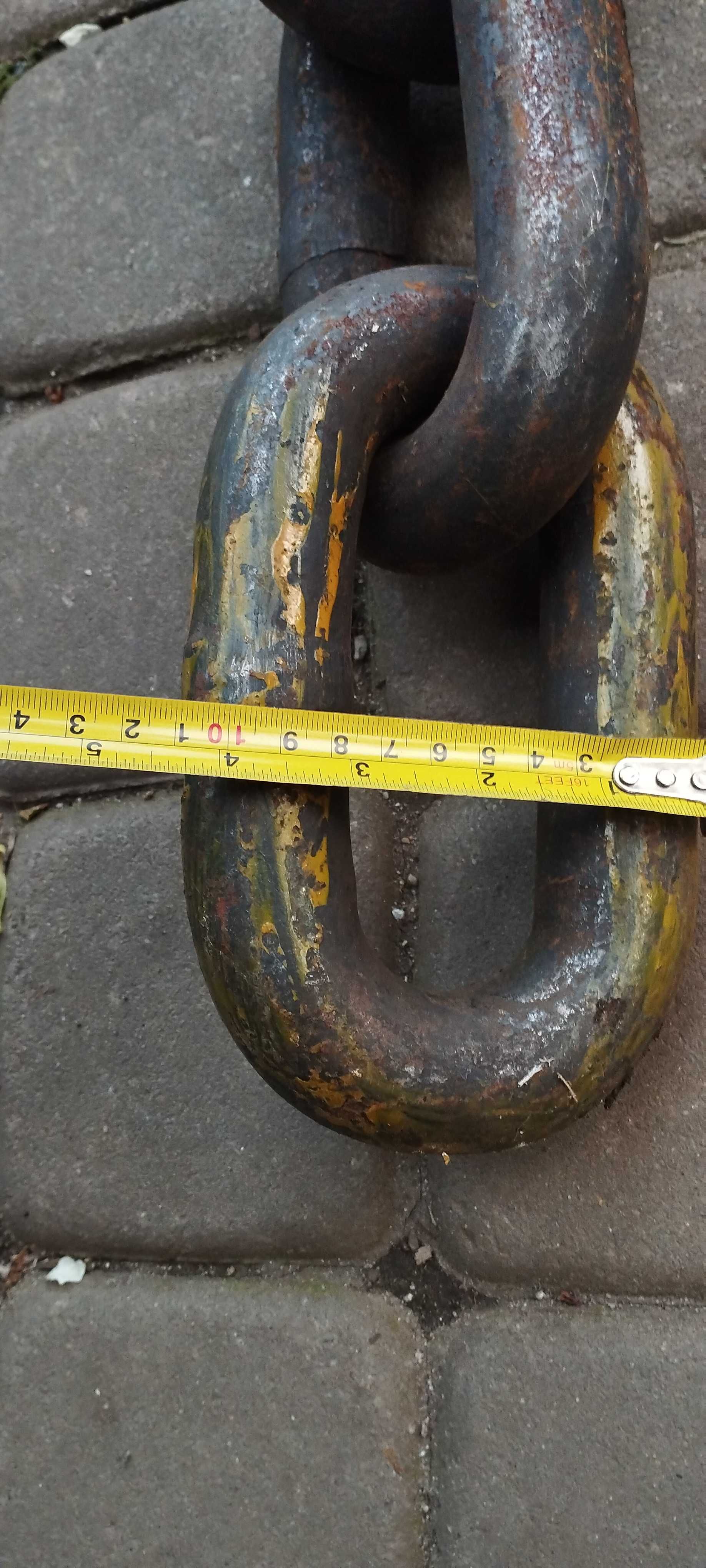 Łańcuch stalowy fi 34 mm , pancerny 300cm , około 70 kg