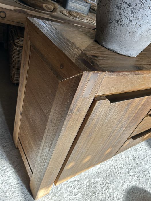 Komoda drewniana akacja nowoczesna duża rustykalna meble do salonu