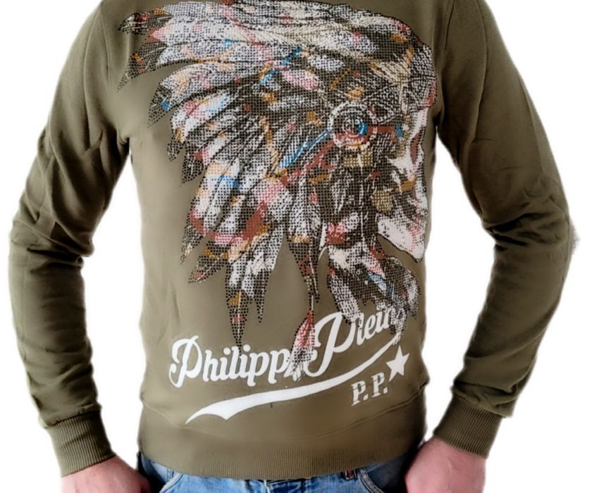 Philipp Plein bluza męska motyw Indianin Wyprzedaż