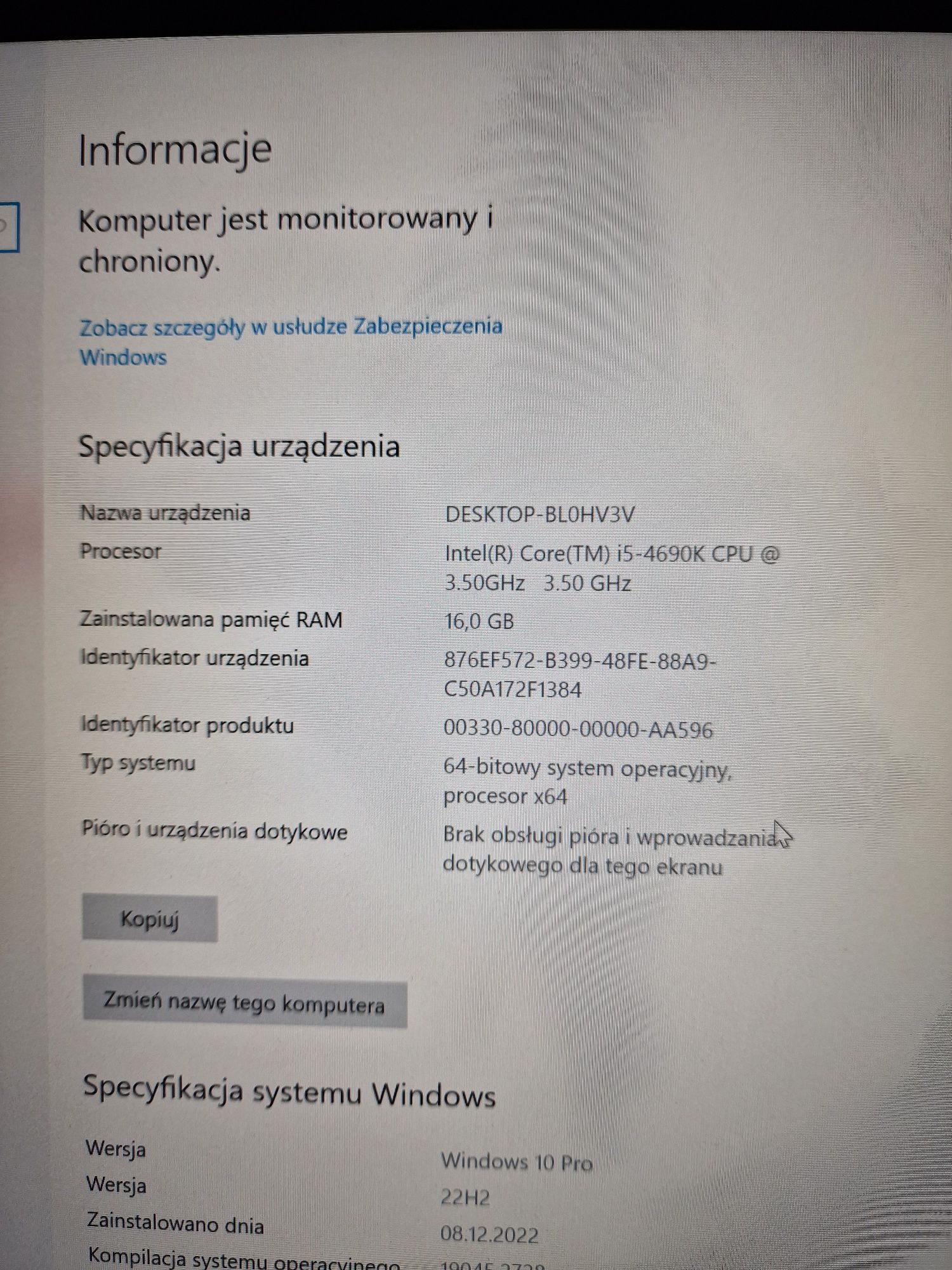 Intel Core I5-4690K CPU 3,50 Ghz+ obudowa+ 16 gb ram( bez karty i zasi