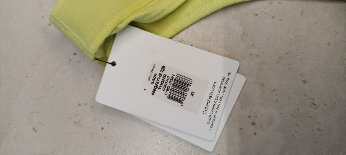 Bielizna Majtki Stringi Calvin Klein Cyber Green
