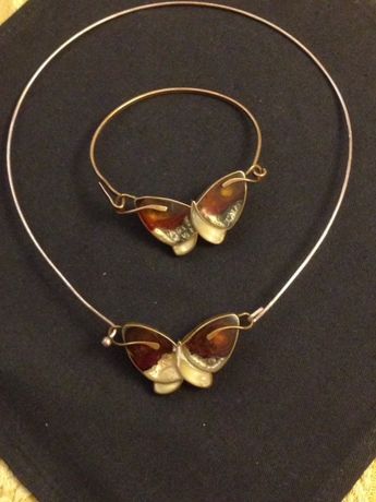 Biżuteria artystyczna " Motyle" z lat 70-  prezent