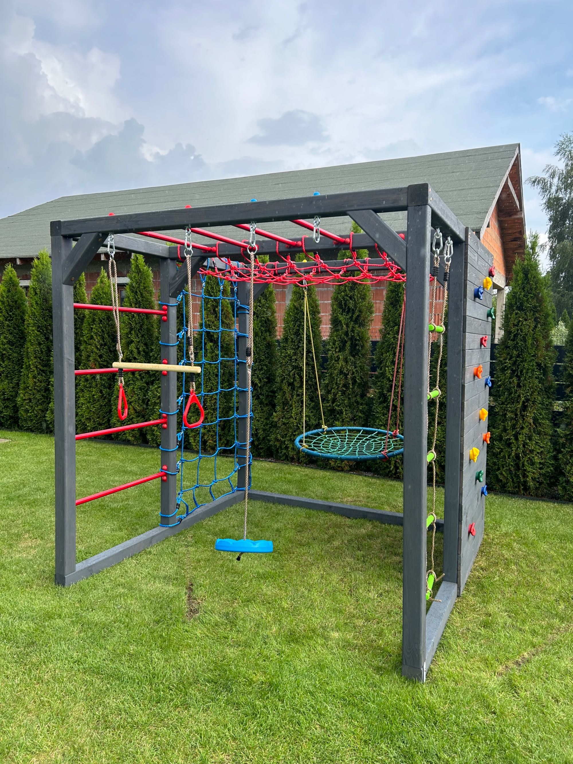 Modułowy Plac Rozrywki - Gucio-małpi gaj, hamak, siatka wspinaczkowa