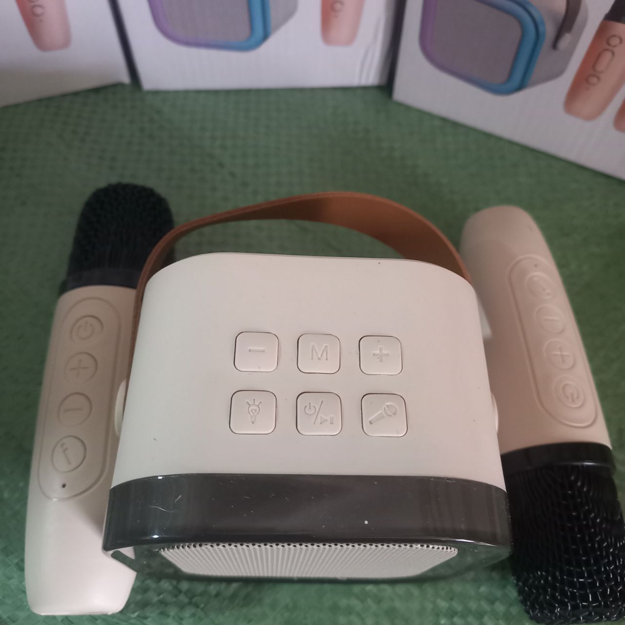 дитяче міні-караоке (bluetooth колонка + 2 мікрофона) з підсвіткою